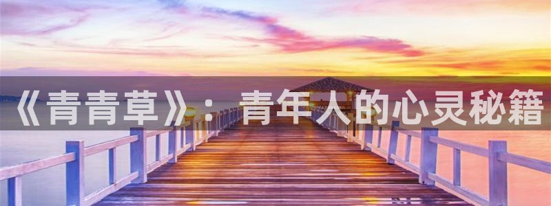 杏宇代理：《青青草》：青年人的心灵秘籍